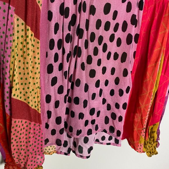 Blank London Anthropologie Miranda Peasant Blouse Womens Small Balloon Sleeves - Picture 5 of 11